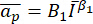 Static equilibrium equation: a̅p = B1I̅^β1; formula related to force balance analysis.