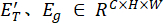 Equation representation, \( E_T, E_g \in \mathbb{R}^{C \times H \times W} \), mathematical notation.