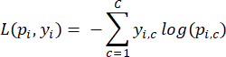 figure-protocol-8 Cross-entropy loss formula, equation, used in classification, data analysis, educational resource.