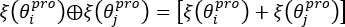 Algebraic expression with symbols, illustrating mathematical operation.