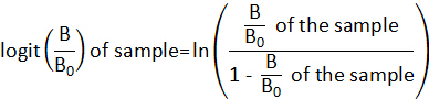 logit transformation equation, statistical analysis method, formula for data modeling
