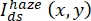 Static equilibrium equation, ΣFx=0, shown with variables Ihaze(x,y), relevant for physics calculations.