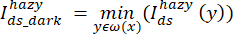 Static equilibrium equation, illustrating hazy image modeling, mathematical formula analysis.