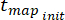 Equation symbol indicating initial mapping time, represented as "t_map_init."