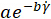 Exponential decay formula, ae^(-bt), math concept, scientific equation.