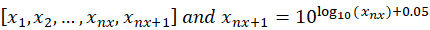 Mathematical sequence equation, logarithmic expression, formula for calculating next term.