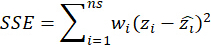 Sum of squared errors equation, SSE formula, statistical data analysis.