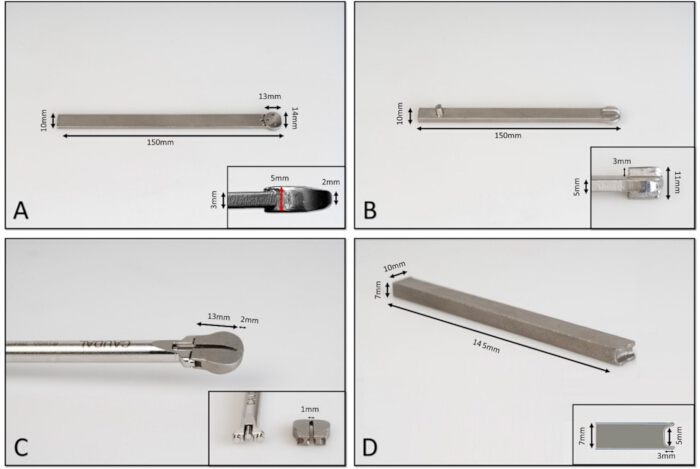 Prosthetic limb connector components, size measurements, detailed engineering diagrams.
