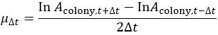 figure-results-2 Microbial growth rate equation, diagram with logarithmic ratio calculation method.