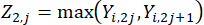 Mathematical equation, Z2,j = max(Yi,2j, Yi,2j+1), for data analysis method.