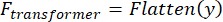figure-protocol-23 Equation illustrating neural network process, F_transformer=Flatten(y), AI model diagram.