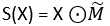 figure-protocol-5 Mathematical operation formula, S(X)=X⊙M̃, for computational process concept.
