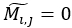 Static equilibrium equation \( \tilde{M}_{i,j} = 0 \); formula in mechanics diagram.