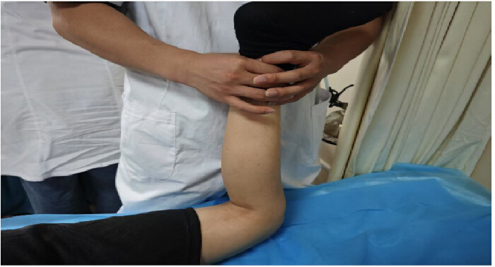 figure-results-7 Physical therapy session; knee flexion exercise; rehabilitation technique; therapist support.
