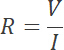 Ohm's Law formula, R=V/I, diagram, illustrating resistance in electrical circuits.