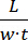 Electrical resistance formula, L/w·t, shown in mathematical equation format.
