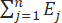 Σ from j=1 to n of E_j; summation formula; equation; used in statistical analysis.