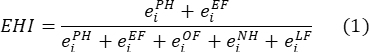 figure-protocol-1 Equation illustrating energy balance; variables: e^PH_i, e^EF_i; context: thermodynamics.