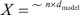 Mathematical formula X=∼n×d_model, equation related to model dimensions in linear algebra.