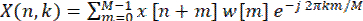 Discrete convolution equation in signal processing, mathematical formula for digital signal analysis.