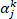 Mathematical notation \(a_j^k\) representing indexed and exponentiated algebraic variables.