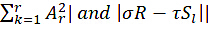 Static equilibrium equation Σr(k=1)Ar^2 and |σR−τSl|; mathematical expression analysis.