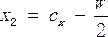 Scientific formula showing static equilibrium: \( K_2 = C_x - \frac{F}{2} \).