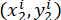 Static equilibrium symbol (x₂ᵢ, y₂ᵢ), coordinates in physics/mathematics diagram.