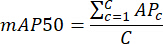 mAP50 formula equation, average precision calculation, statistical analysis method.