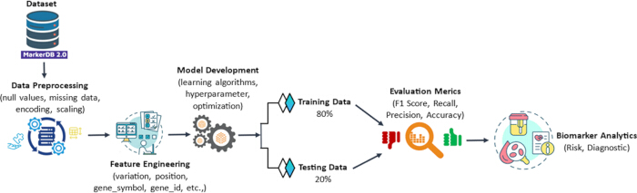 figure-protocol-1 Data processing workflow diagram: dataset preprocessing, feature engineering, model development, evaluation.
