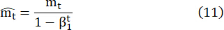 Equation of exponential moving average formula; stochastic optimization key concept.