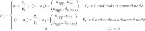 Mathematical formula depicting energy ratio and node function, equations for network analysis.
