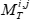 Matrix notation for M<sup>i,j</sup><sub>T</sub> equation; mathematical formula.