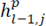 Superscript equation \(h^p_{l-1,j}\); math notation for layers in neural networks.