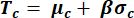 figure-protocol-2 Thermodynamics equation Tc=μc+βσc, formula illustrating phase transition diagram.