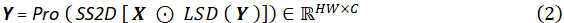 Equation of static equilibrium, Y=Pro(SS2D[X⨀LSD(Y)]), shown as mathematical formula.