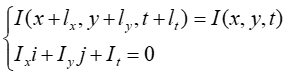 Optical flow equations, static equilibrium, mathematical formulas in research diagram.