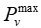 Equation symbol P_v^max for maximum power in physics.
