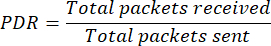 figure-protocol-5 Packet delivery ratio equation, PDR = Total packets received / Total packets sent.