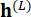 Layer-wise neural network activation formula, h(L), in a mathematical equation diagram.