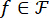 f belongs to set F, mathematical equation, educational use.