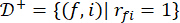 Dynamic equilibrium, formula: D⁺={(f,i)|rᵢ=1}, mathematical notation, educational use.