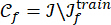 Equation of set difference: \( C_f = \mathcal{I} \setminus \mathcal{I}_f^{\text{train}} \), mathematics formula.