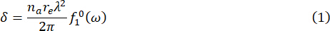 figure-protocol-3 Static equilibrium equation δ=na*re*λ^2*f1'/2π, scientific formula, educational use.