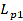 Lp1 symbol for Lebesgue spaces in mathematical analysis, equation representation.