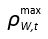 Equation symbol ρ_w,t^max, used in statistical or mathematical analysis.