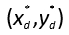 Variables with double dots, indicating second derivatives, used in dynamic systems analysis.