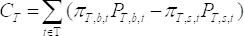 Equation on conservation principle; Σ(πTbPtbij−πTsPtst); mathematical formula.