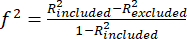 Statistical analysis equation f2, comparing R-squared values; formula, research methodology.