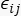 Stress tensor component ε<sub>ij</sub> in static equilibrium equations, symbol for stress analysis.